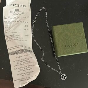 Sterling silver Gucci necklace